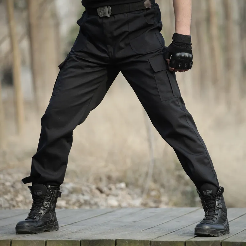 Taktiska lastbyxor män militär svart python kamouflage combat armé arbetar jaktbyxor joggare pantalon homme 220303