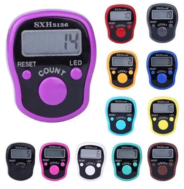 LCD Display Finger Counter LED Luminous Electronic Tally Counter