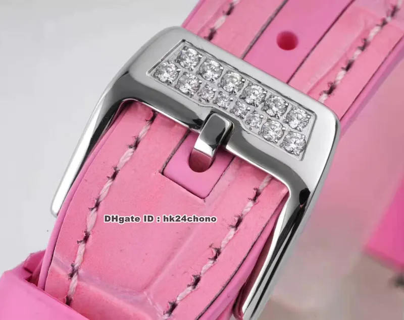 ABF Factory Luxury Watches v 32 SC FO COL DRM D Vanguard Lady 32 -мм розовый золото бриллиант Eta Quartz Watch Watch White Dial Rubber STR241E