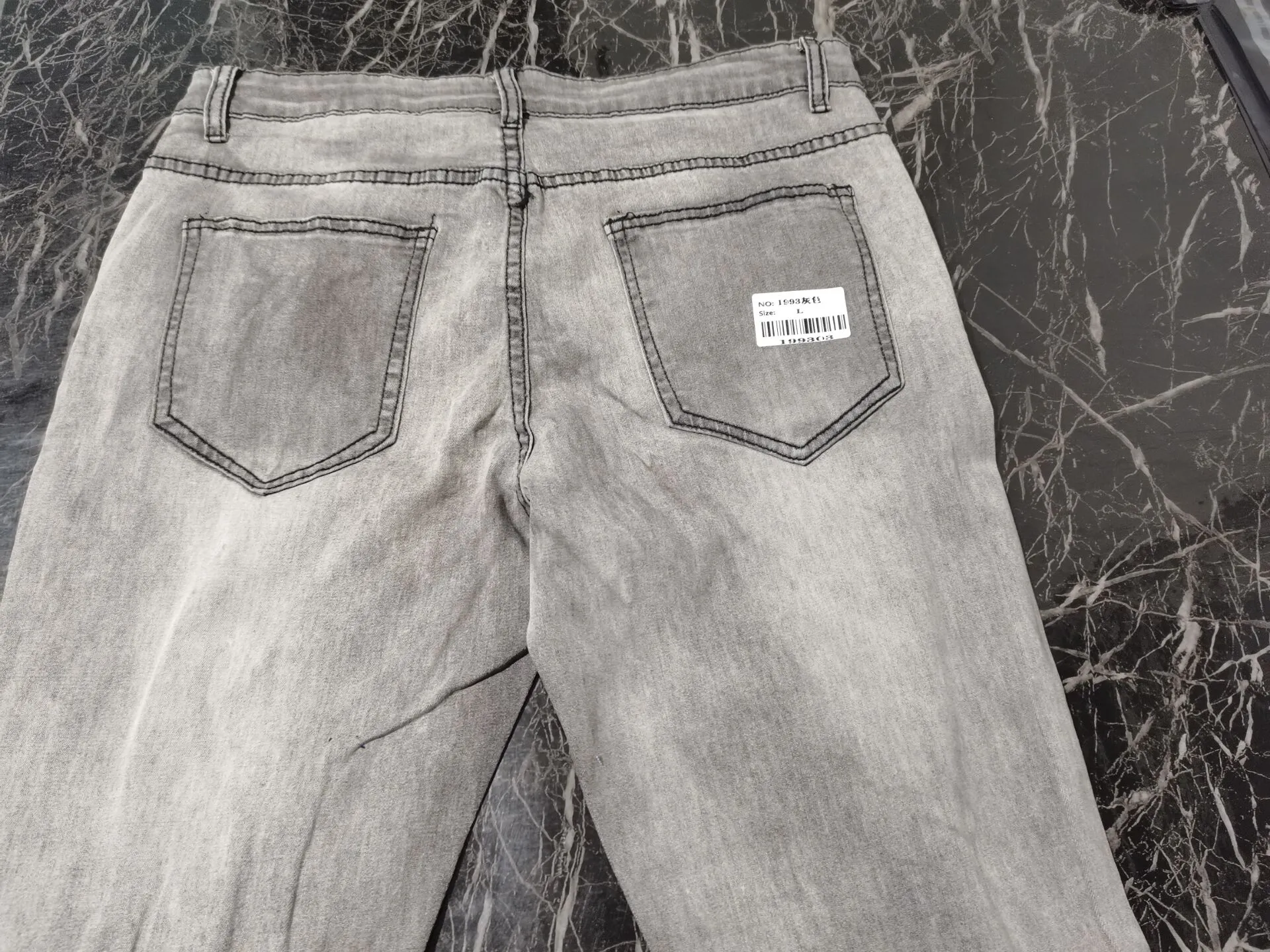 Мужские тощие разорванные джинсы плед пэчворк джинсовые брюки гип-хоп печати бегая карандаш высокое качество джинсовые мужчины брюки размер 29 38 42