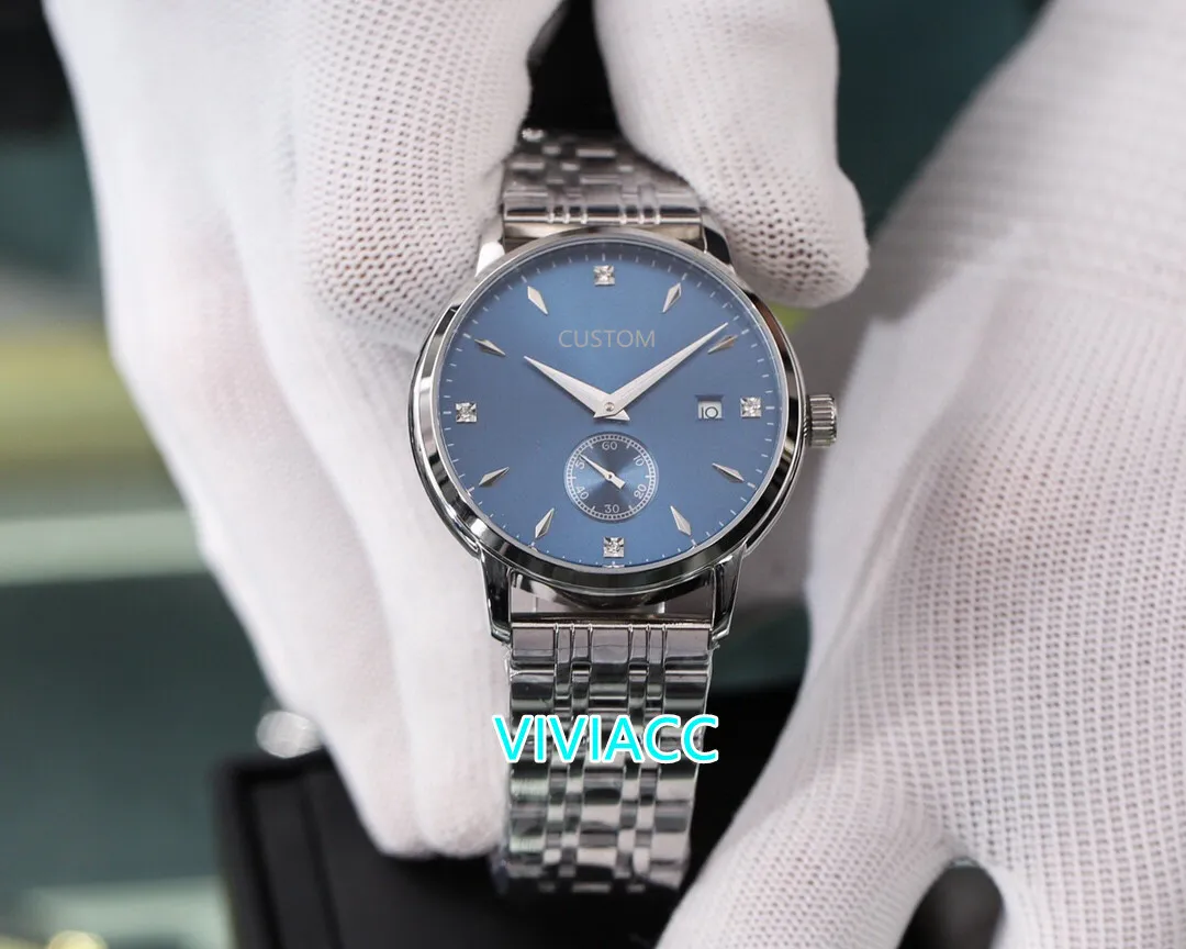 Classique nouveaux hommes automatique mécanique Date montre en acier inoxydable géométrique carré diamant montre mâle sport horloge étanche 41mm