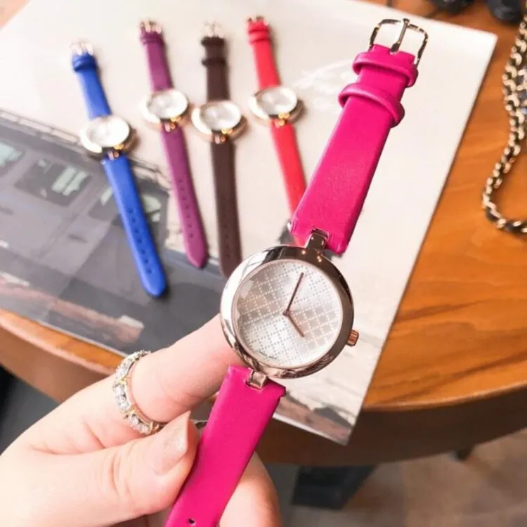 Geléia cores de luxo relógio feminino simples moda topo marca senhoras relógios elegantes pulseira relógio bonito rosa vermelho roxo preto w226b
