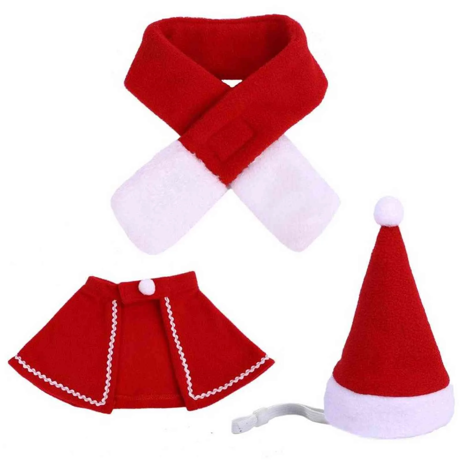 3 teile/satz Haustier Weihnachten Kostüm Nette Mäntel Schal Hut für Katze Hund Exquisite Neue Jahr Kleidung Kreative Geschenk Welpen Kätzchen