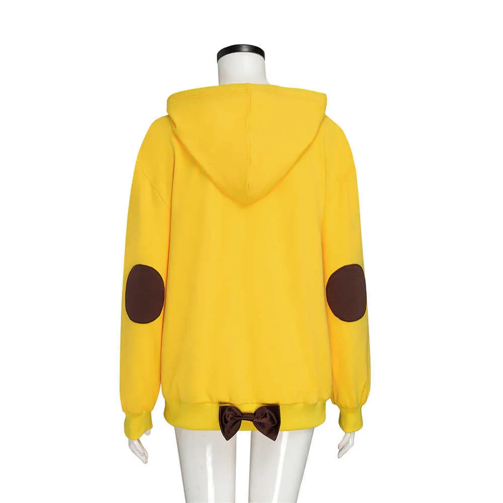 Anime Wonder Egg Priority Ohto Ai Hoodie Unisex Gelb Lose Stil Pullover Ai Sweatshirt Cosplay Outfits Y0903