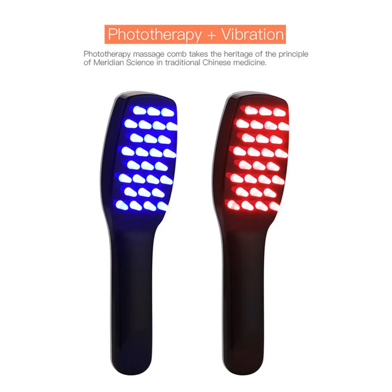 Usb Vibration Phototherapie Kopf Massage Kamm Haar Bürste Kopfhaut Massager Körper Careheadache Stress Relief Kopfhaut Kopf Massage Werkzeug