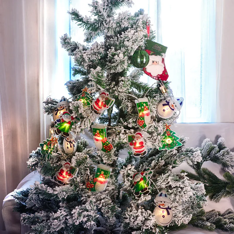 Boneco de neve árvore de natal led luzes de corda decoração para casa enfeites de natal ano novo2215772