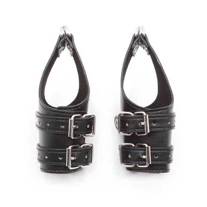 NXY Jouets pour adultes jeux pour adultes bdsm fétiche main bondage suspension menottes esclave contraintes harnais en cuir poignets jouets sexuels pour couples 1202