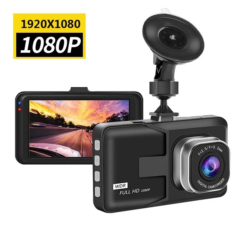 車DVR 3インチレコーダーダッシュカムカーDVR 1080Pサイクル記録ナイトビジョン広角駆動レコーダーダッシュカムビデオレジストラ