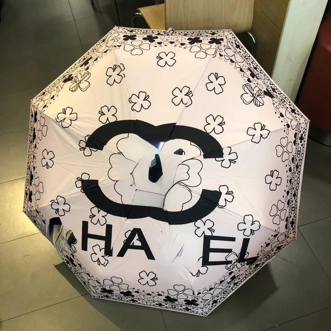 Ombrello classico pieghevole completamente automatico donna Ombrello da pioggia moda pieghevole estivo con scatola regalo