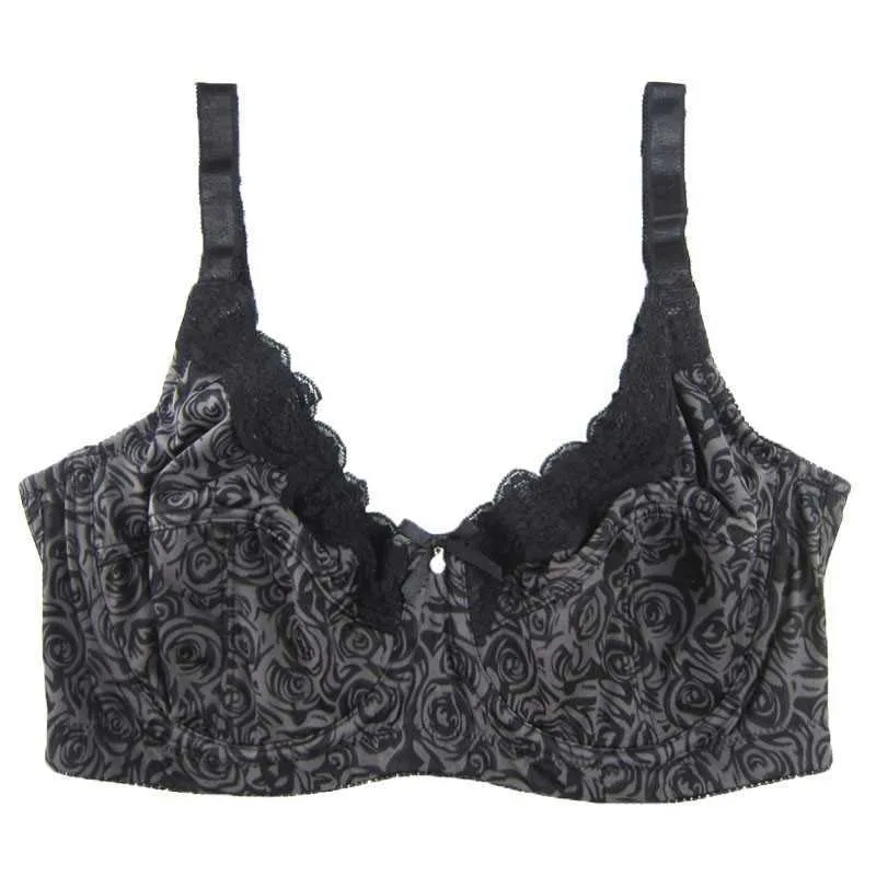 BL953P Plus Size Women Bra 6 Colours Printing Floral No-padded Unlined Full Cup Sexy Women Underwear 210623