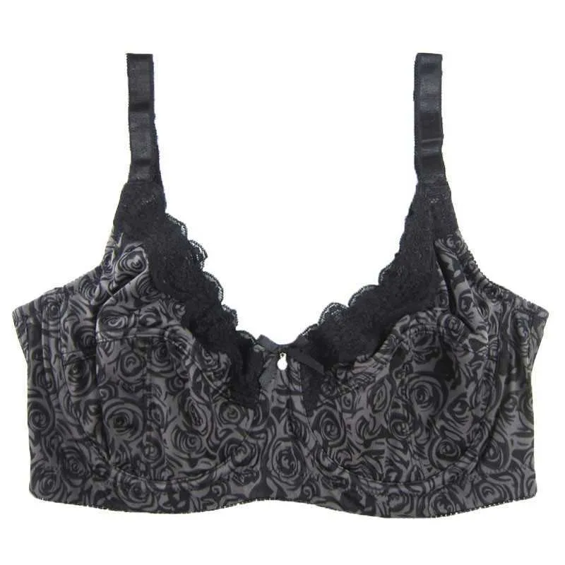 BL953P Plus Size Women Bra 6 Färger Tryck Blom- No-Padded Olined Full Cup Sexiga Kvinnor Underkläder 210623