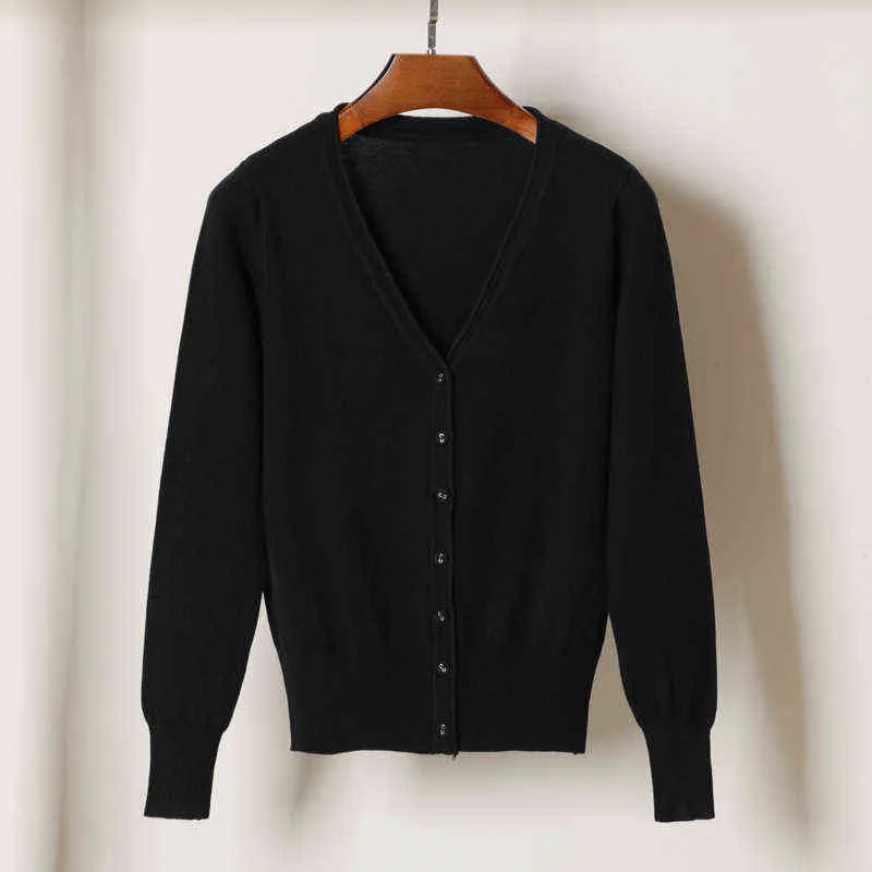 consegna Maglia cardigan maglione manica lunga studentesse primavera autunno corto cappotto sottile 211204