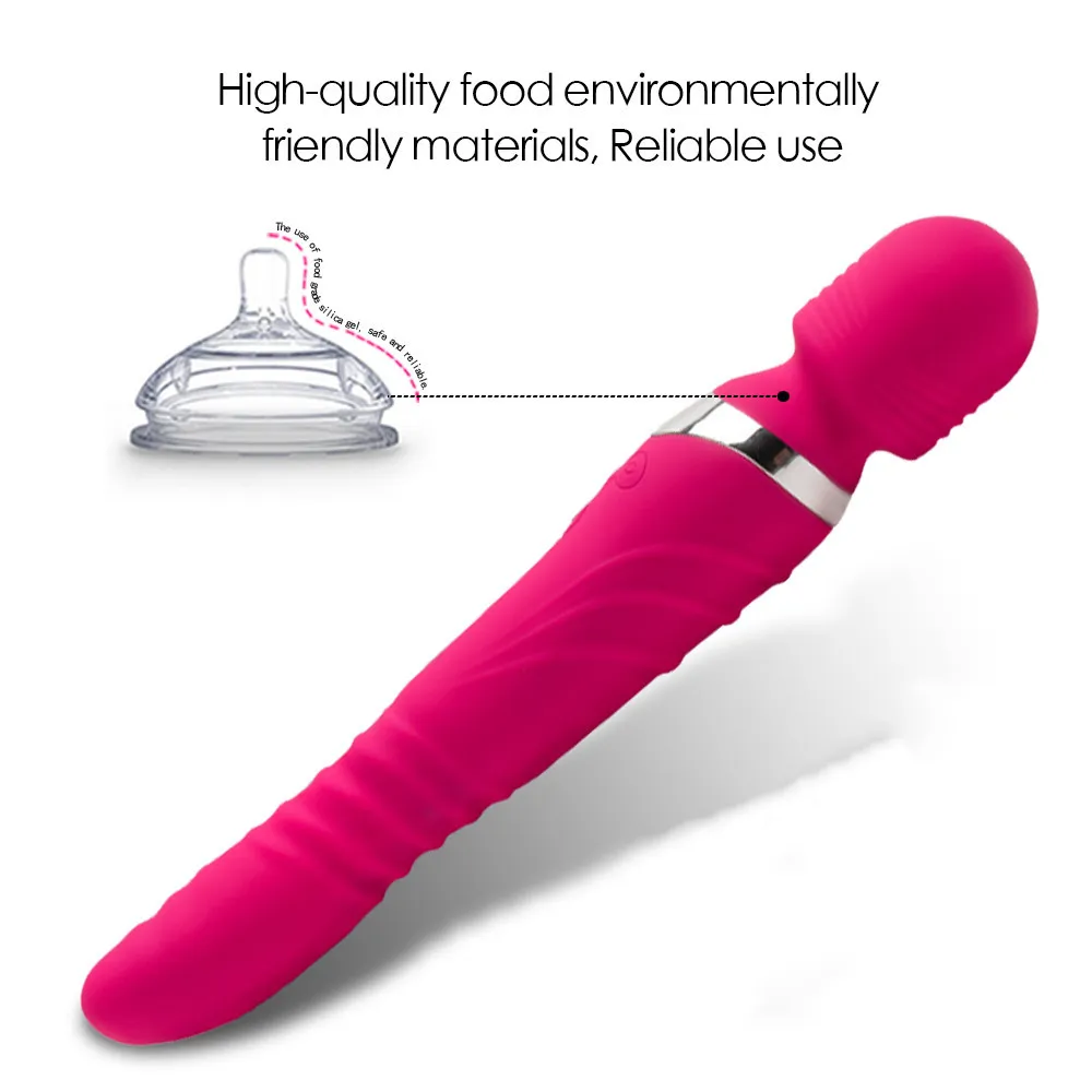 360 Rotating Heating Double Vibrator for women clitoris stimulator G Spot Vagina Big dildo Female sexy toys adult