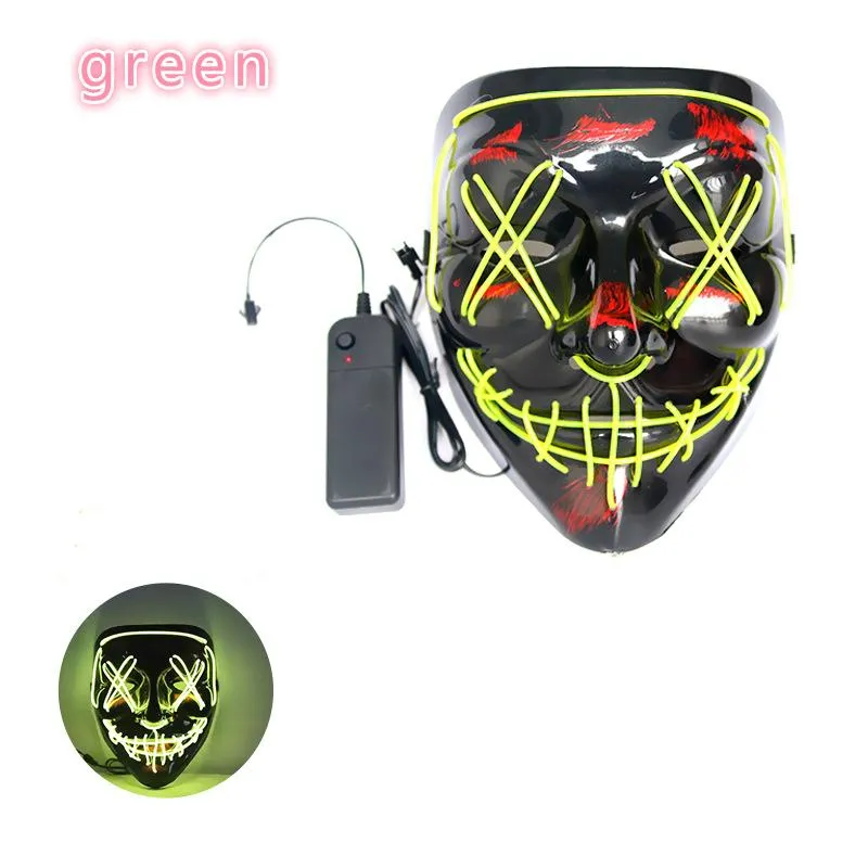 Party Masks All Saints'Day LED Mask V Word Black Spoof Haloween Festive Supplies Holiday DIY Decorations265U
