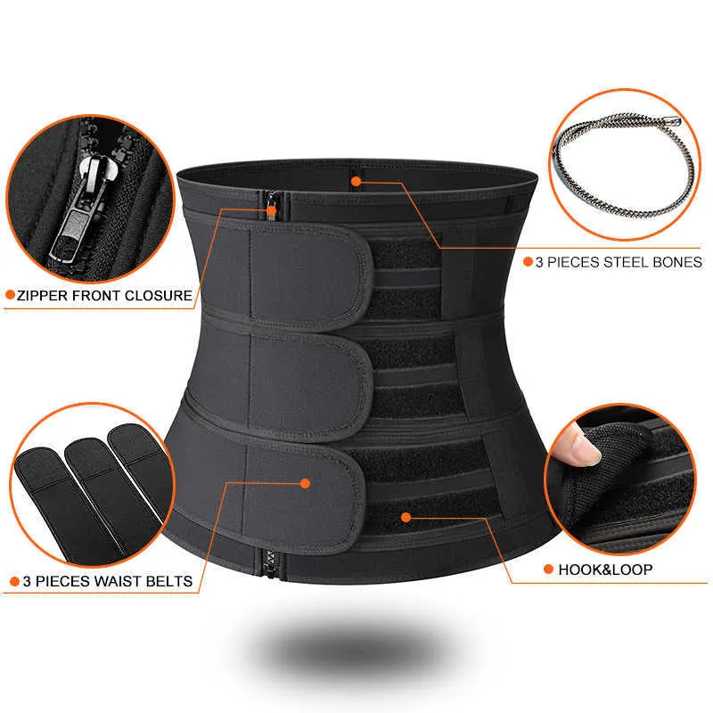 Neoprene Sweat Waist Trainer Body Shaper Tummy Corset Slimming Shapewear Weight Loss Belly Band Sports Girdles Workout Belt