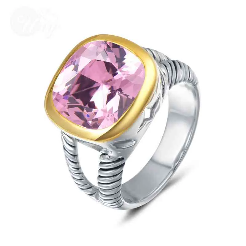 UNY skręcona pary kablowa Pierścień projektant Fshion David Love Women Jewelry Vintage Antique Gift Rings8485710