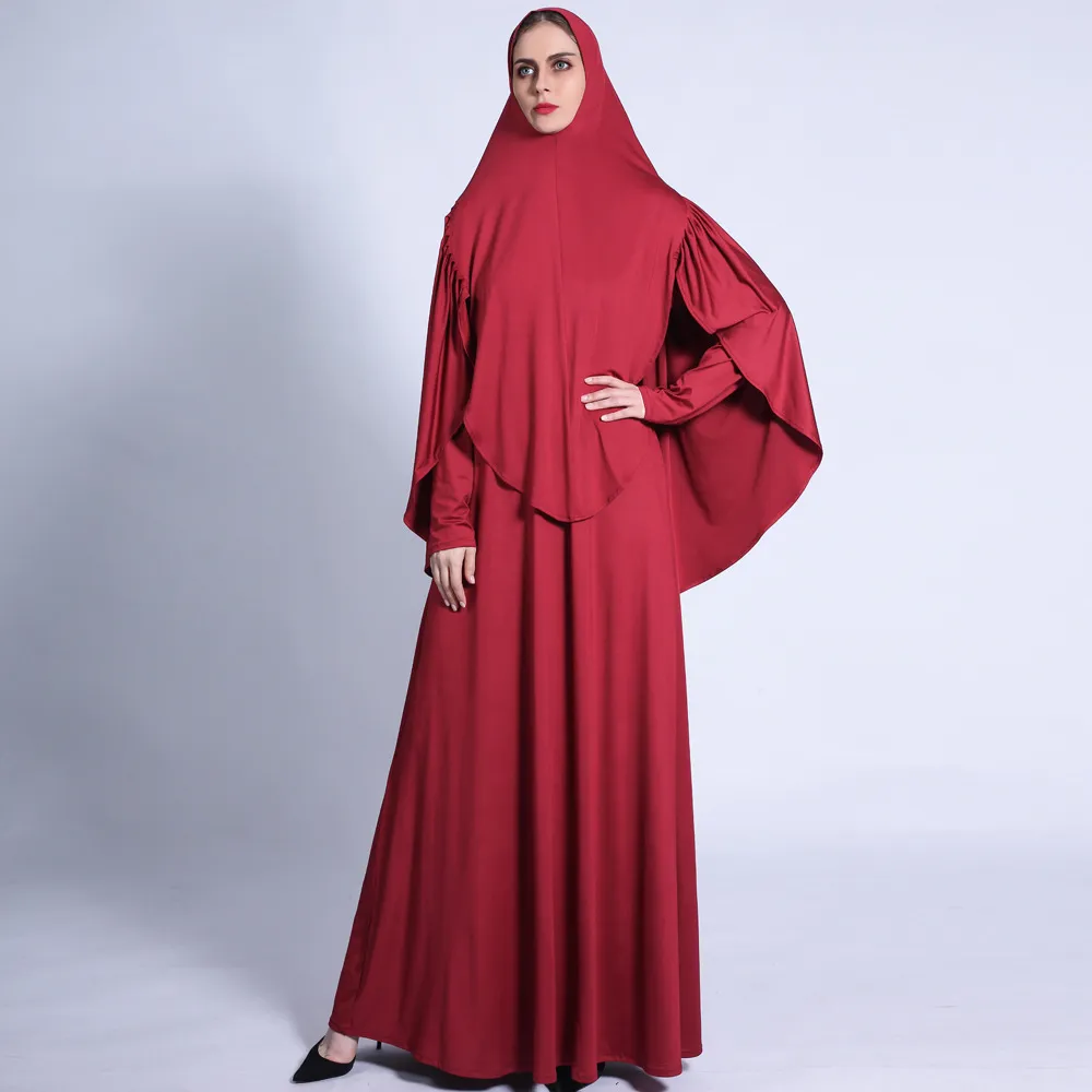 Robe Hijab pour femmes musulmanes Eid, ensemble de vêtements de prière, Jilbab Namaz, couverture complète du Ramadan, longue robe Khimar, Abayas, vêtements islamiques, Niqab