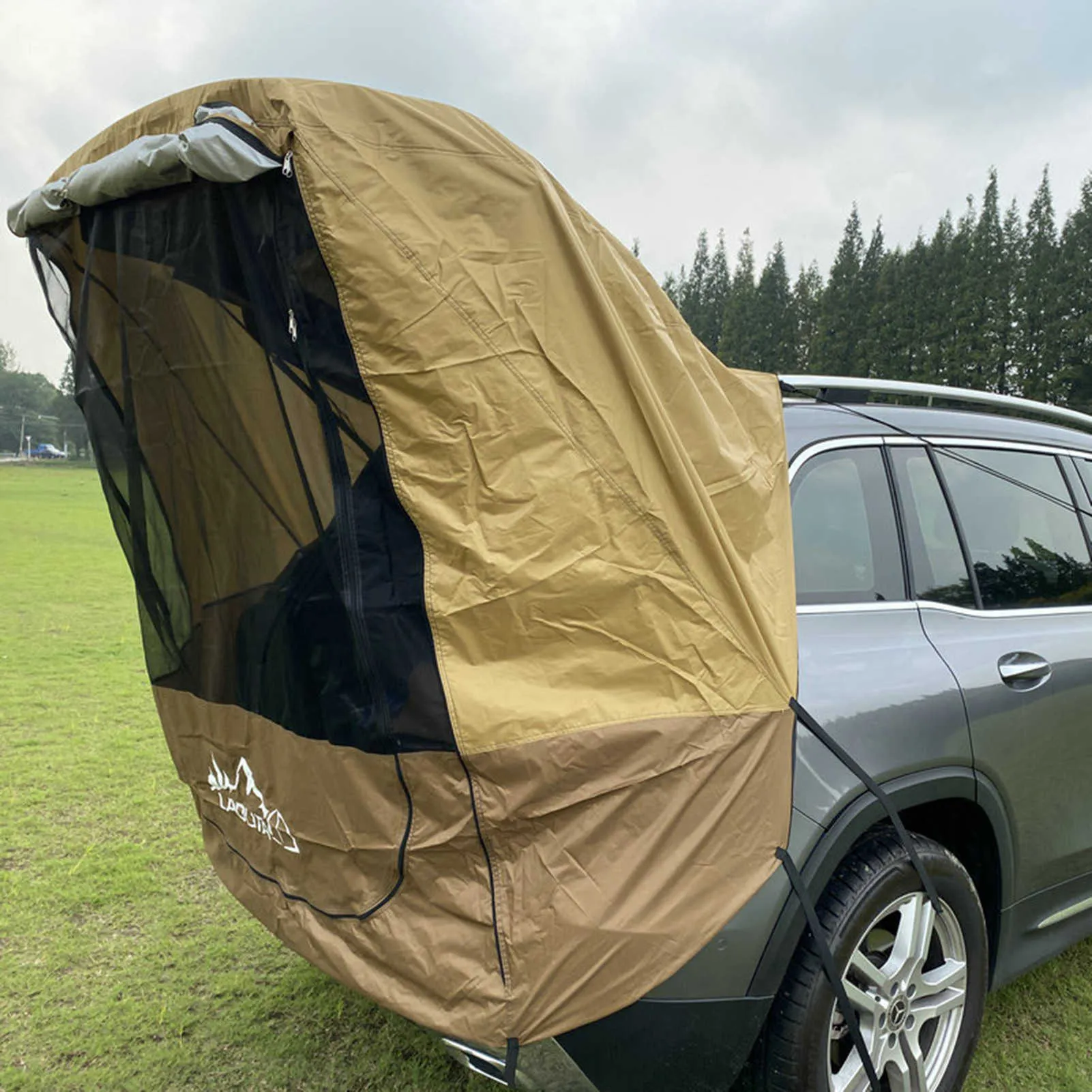 New Car Trunk Tent Sunshade Rainproof Waterproof Tear Resistant Durable Anti-UV Tent Side Awning For Self-driving Tour Barbecue Y0706