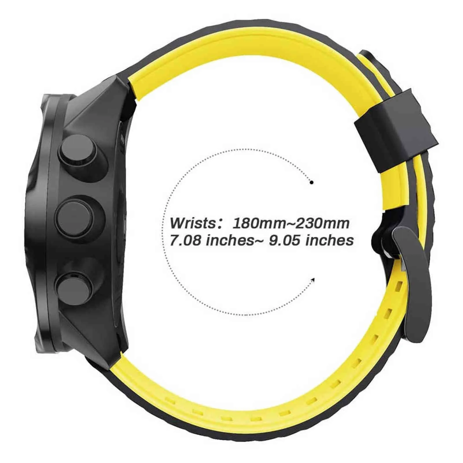 Un pour suunto 7suunto 9 bracelet de remplacement Soft Silicone Sports Watch Strap pour Suunto 9 Baro9 Spartan9 GPS Watch Band Y6673881