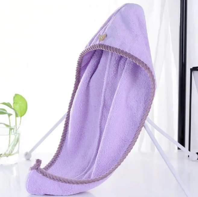 Microfibre Quick Dry Turban Cap Magic Hair Drying Towel Hat Wear Spa Sleepwear Sleeping Towel