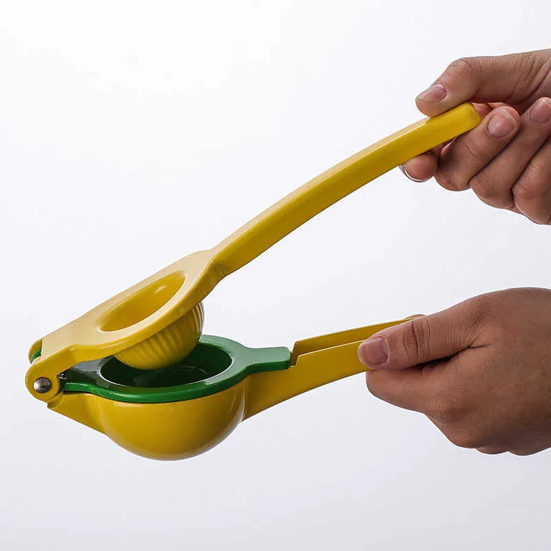 Metal Lemon Squeezer Hend Held Juicer Double Bowl Lime Manual Orange Citrus Press Squeeze Kitchen Tools 210628