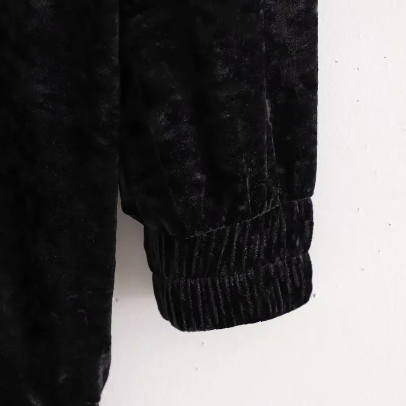 カジュアルな女性黒緩い長い厚いベルベットパーカー冬のファッションレディース暖かいフード付きトップス女性特大スウェットシャツ210515