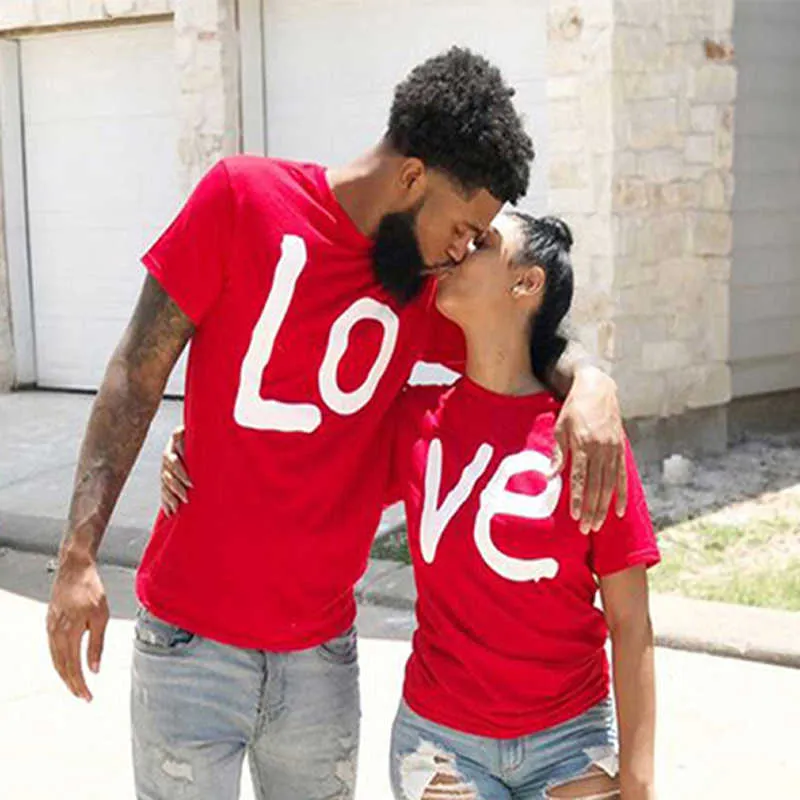 2019 летние пары влюбленные футболки для женщин человек повседневная вершины футболки женские футболки любовь футболка женщина x0527