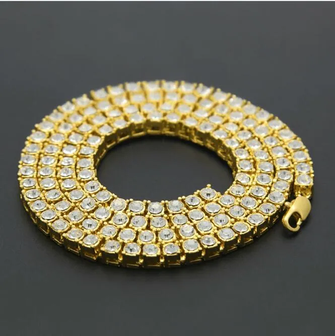 2021 12 mm Miami Cuban Link Kette Halskette Tennis Armbänder Set für Herren Bling Hip Hop Iced Out Diamant Gold Silber Rapper Ketten W291d