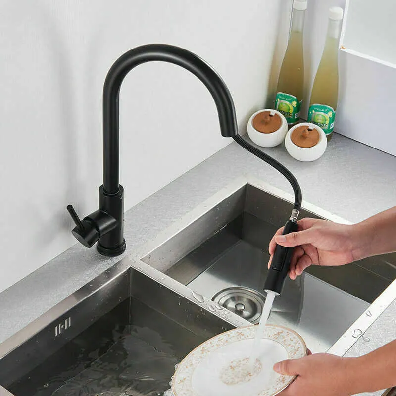 キッチン蛇口 交換 シャワー スマートタッチセンサー 回転蛇口 伸縮 水道 - 9