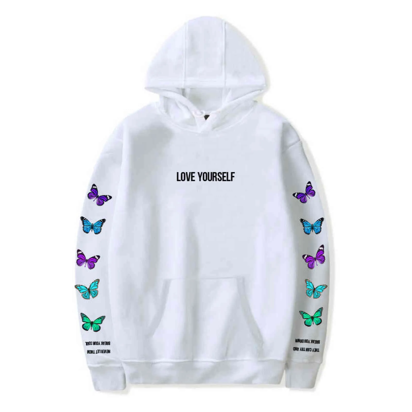 Love yourself 2025 sweatshirt with butterfly