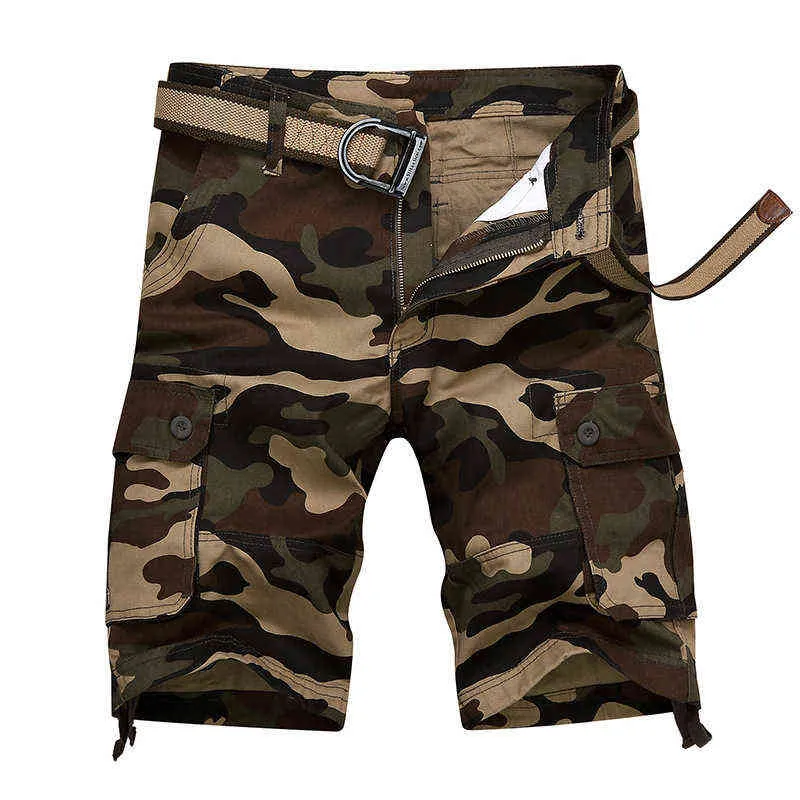 Last shorts män sommar casual bomull säckgy multi pocket militär dragkedja byxor kamouflage taktiska arbetsbyxor plus storlek 44 h1206