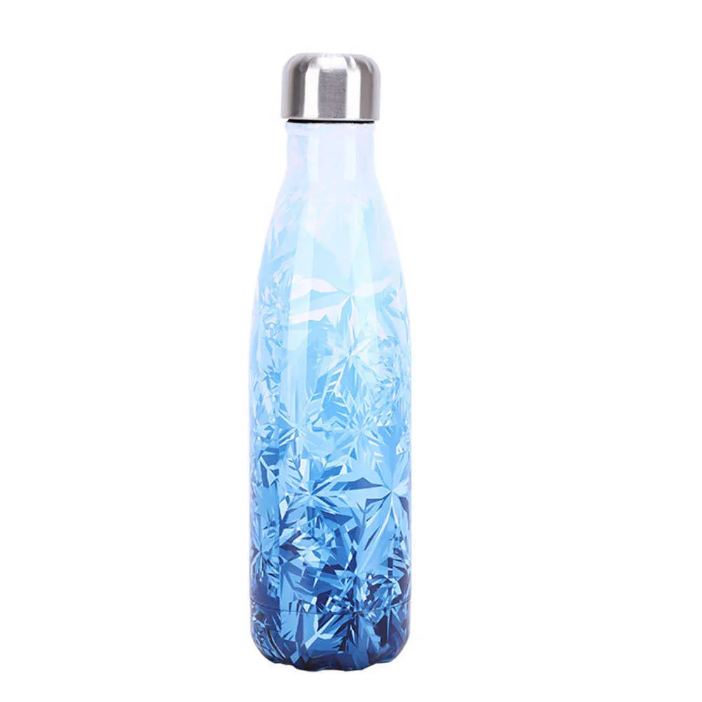 500ml Double Wall Insulated Vacuum Flask Starry Sky Stainless Steel Coke Thermos Sport Water Bottles Portable Coffee Tumbler Mug 211013