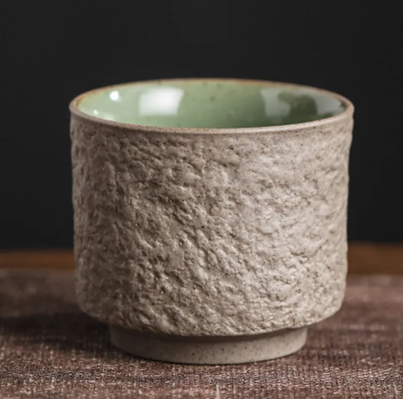Tazza da tè giapponese in ceramica grezza Tazza da ufficio in ceramica set di porcellana