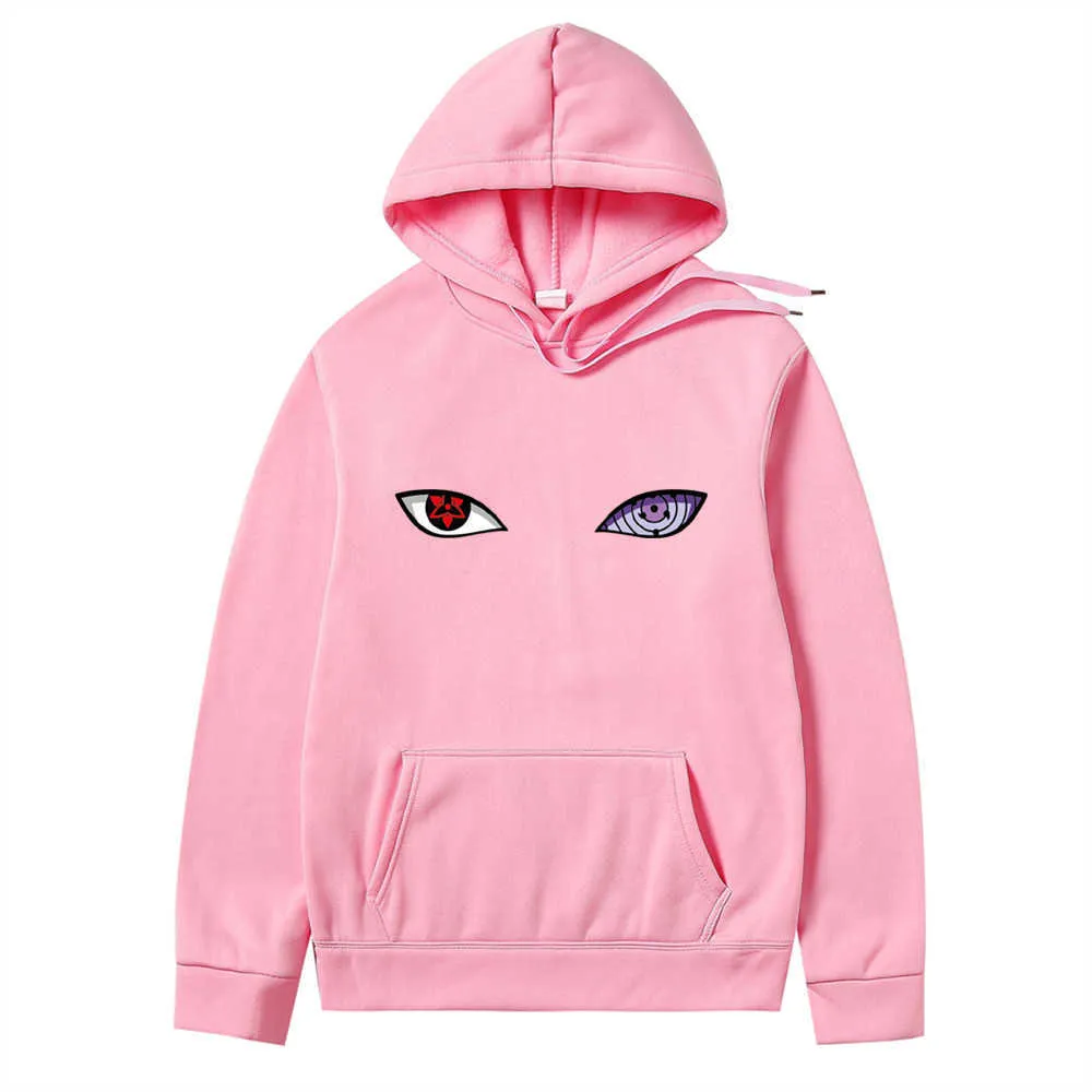Japanska anime hoodies uchiha uzumaki hatake ögon utskrift 2021 ny ankomst pullover sweatshirt hip hop streetwear män kläder h0910