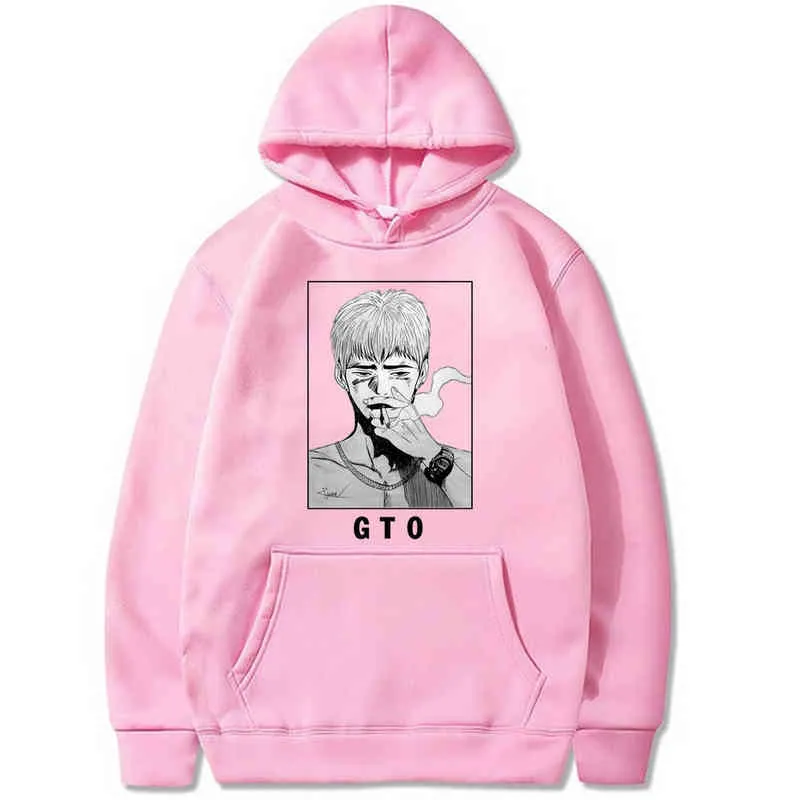 Gto grande professor homens com capuz feminino casual pulôver moletom moda japão anime hip hop tops h1227