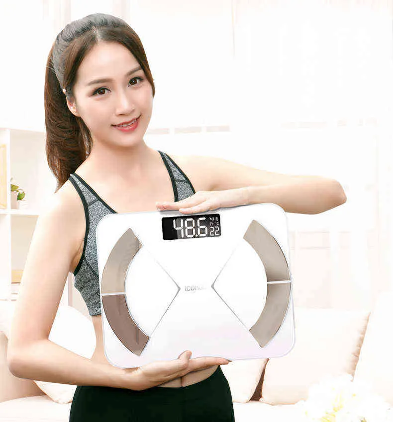 Hot ICOMON i31 Electronic Floor Scales Smart Bathroom Body Weight Scale Smart Fat Digital Weights Bluetooth Balance Connect H1229