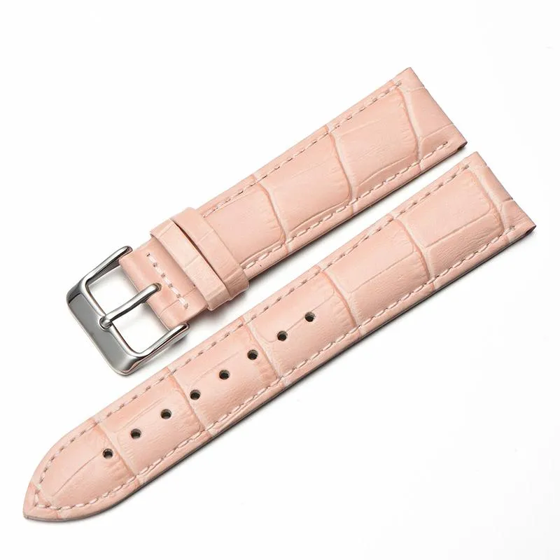 Titta på band Watchband för äkta ko läder män kvinnor mode armband rem armband 12mm 14mm 16mm 18mm 19mm 20mm 22mm3043
