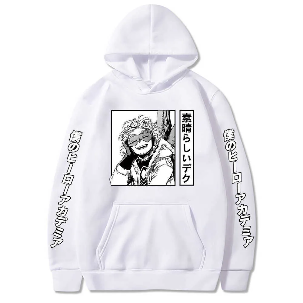 My Hero Academia Hoodies Anime Hawks Bedruckter Hoodie Hip Hop Langarm Streetwear Männlich Y0803