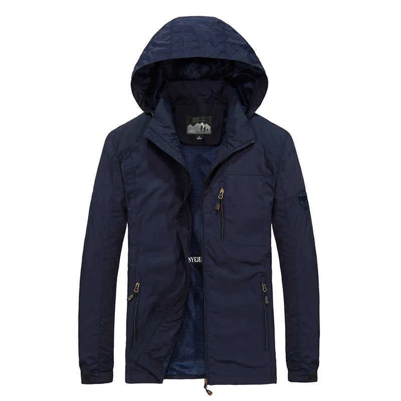 Männer Windjacke Jacken Wasserdichte Militär Mit Kapuze Wasserdicht Wind Breaker Casual Mantel Männliche Kleidung Herbst Jacken Männer 210818