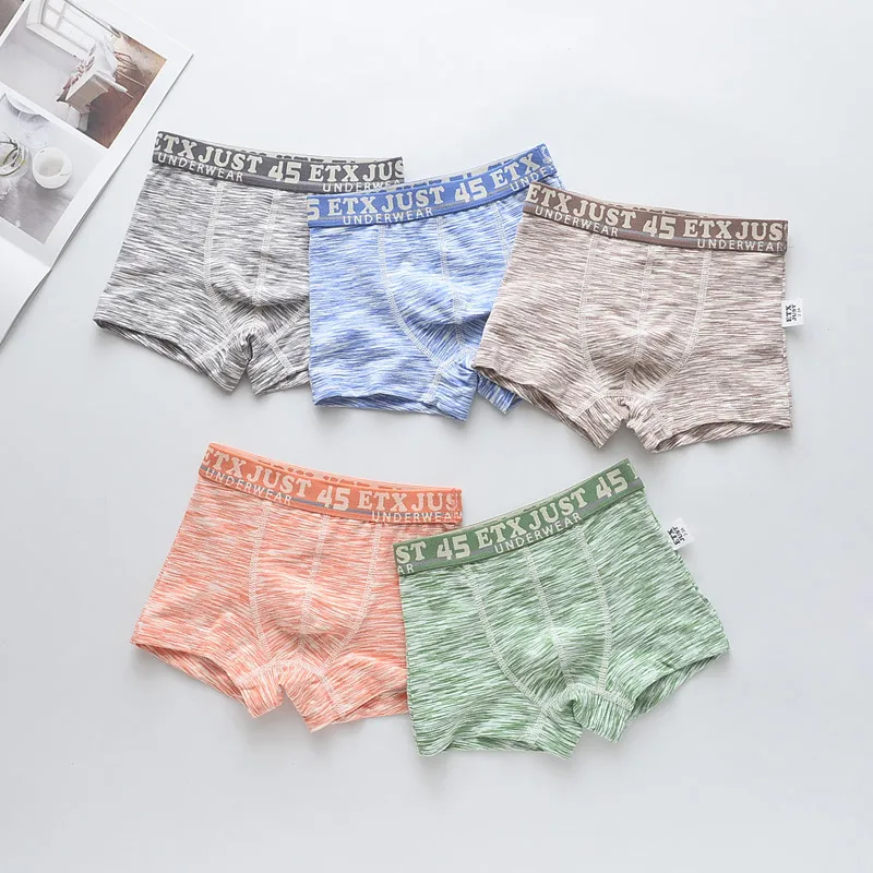 Solid Color Boy Panties Bomull Barns Underkläder Partihandel Boys Boxers