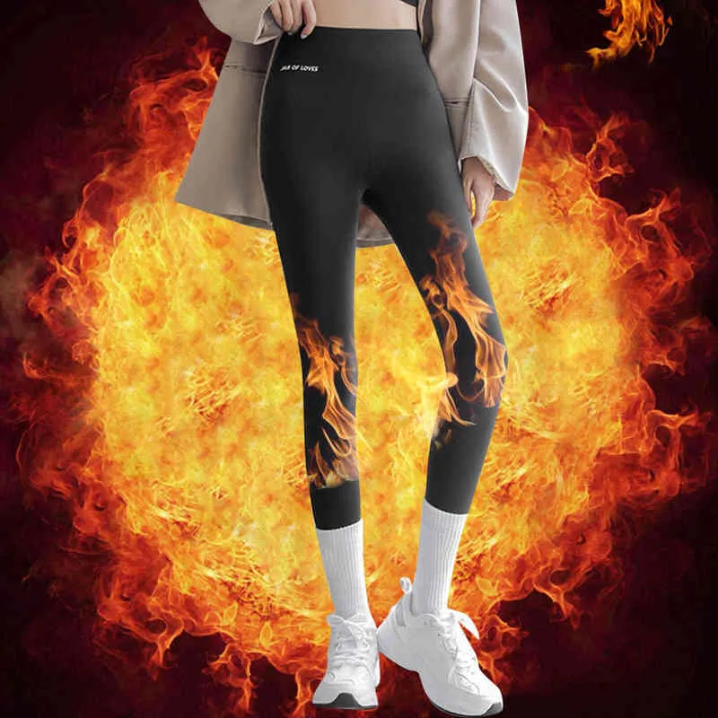 Frauen Winter Warme Fitness Leggings Super-dicke Hohe Stretch Wokrout Leggins Hohe Taille Dünne Hosen Verdicken Yoga Hosen H1221