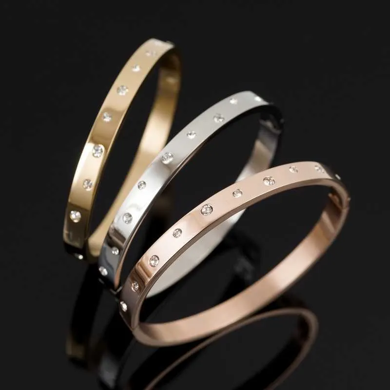 Luxe gouden vrouwen armband rvs liefde armbanden voor mannen vrouwelijke kristallen bruidspaar sieraden geschenken q0719