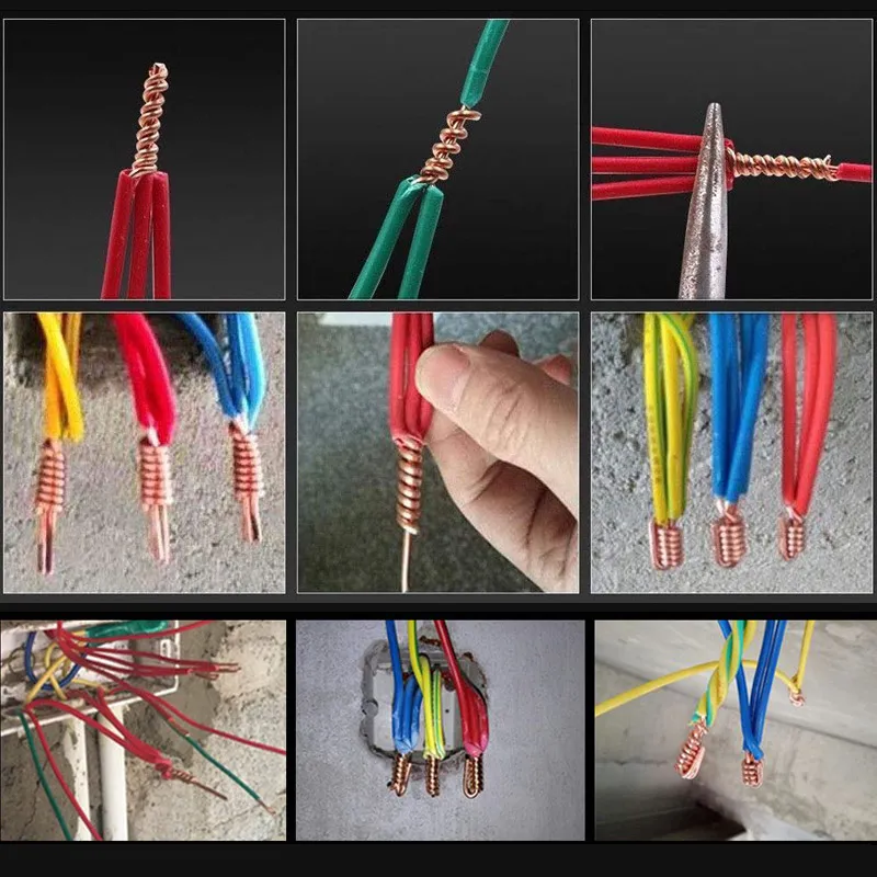 2,5 / 4 kvadrat Automatisk 5-tråd Universal Parallell Elektrisk Kabel Tråd Strippning Twist Wire Tool Quick Connector Metal Borbits