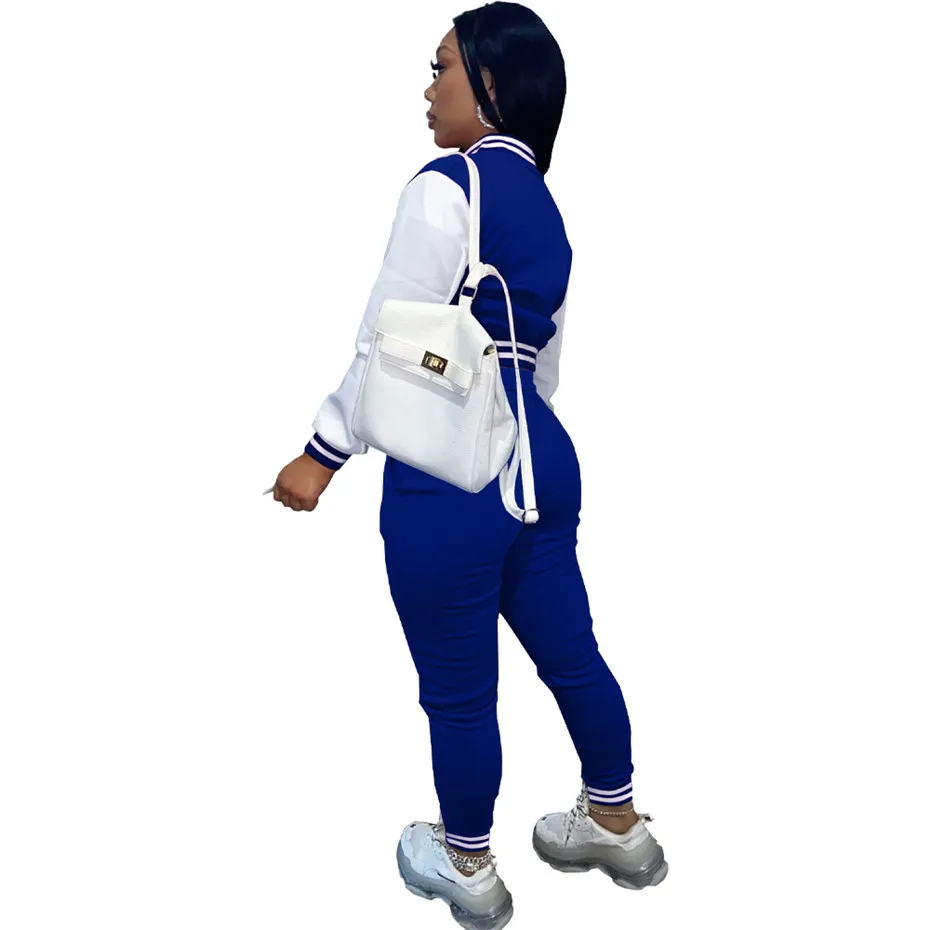 Women Embroidery Tracksuits Baseball Uniform Set Outfits Long Sleeve Sportswear Jogging Sportsuit Fashion Cardigan K8610