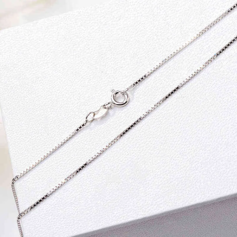 Met cericaat dunne reële 925 sterling zilveren ketting ketting