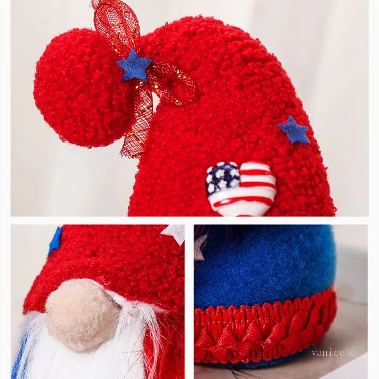 Favore di partito American Independence Day bambola cappello bambole senza volto foresta Old Man Dolls arredamento la casa creativo T2I52078