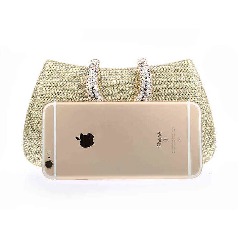 NXY Abendtaschen Luxy Moon Damen Kristall U Diamant Verschluss Clutch Taschen Glitzer Silber Abend Gold Party Geldbörse Damen Handtasche 2202102989