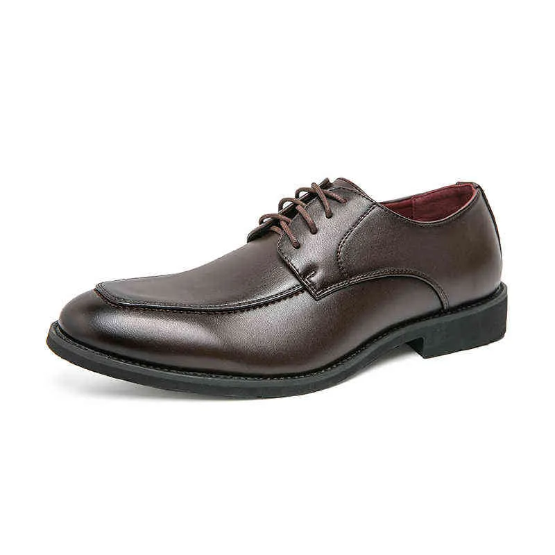Chaussures habillées FIXSYS cuir hommes 2022 printemps classique confortable affaires mode homme mariage Derby à la main bureau 220223