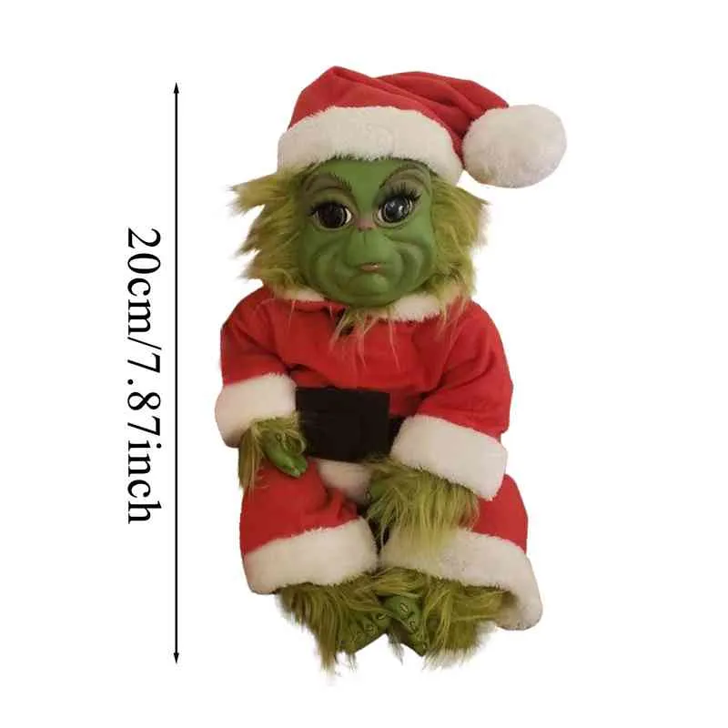 인형 귀여운 크리스마스 20 cm grinch 아기 박제 봉제 장난감 아이를위한 Xmas 선물에 집 장식 Navidad decor3062