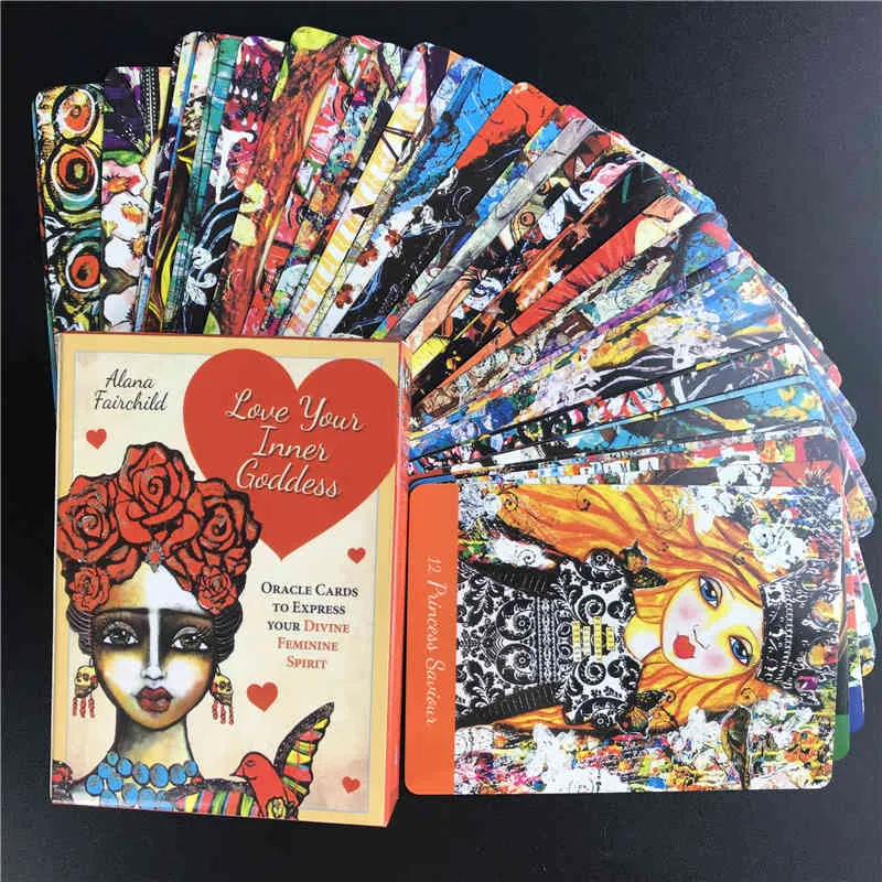 Tarot anglais Love Inner Goddess Oracles pour exprimer votre divin esprit féminin Jeux de société Cartes à jouer s2AYI